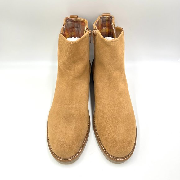 Rockport Womens Kacey Camel Brown Suede Leather Ankle Boots Shoes 11 - Picture 3 of 15